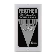 Feather Razors Double Edged traditional blades 5 pack